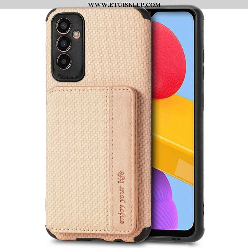 Etui do Samsung Galaxy M13 Portfel Portfel Z Włókna Węglowego I Magnesu